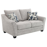 Orleans Furniture - Coaster - Tomkins Boucle Upholstered Loveseat Light Grey - 509672